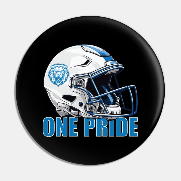 One Pride Detroit Lions Helmet Pin by vectrus