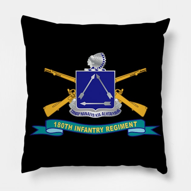 180th Infantry Regiment w Br - Ribbon X 300 Pillow by twix123844