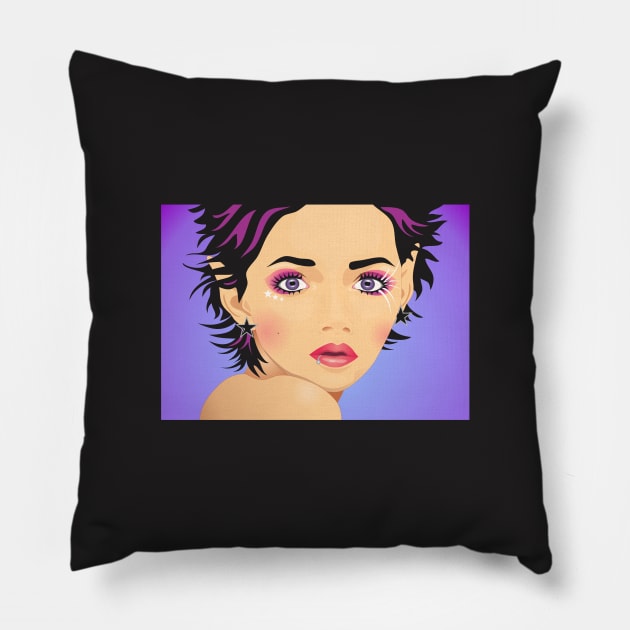 Dark Fairy Pillow by VD Prints