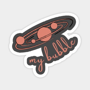 My Peach Space Bubble Magnet