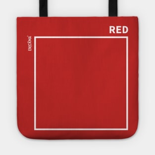 white and red square Tote