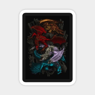 Elemental Dragons Magnet