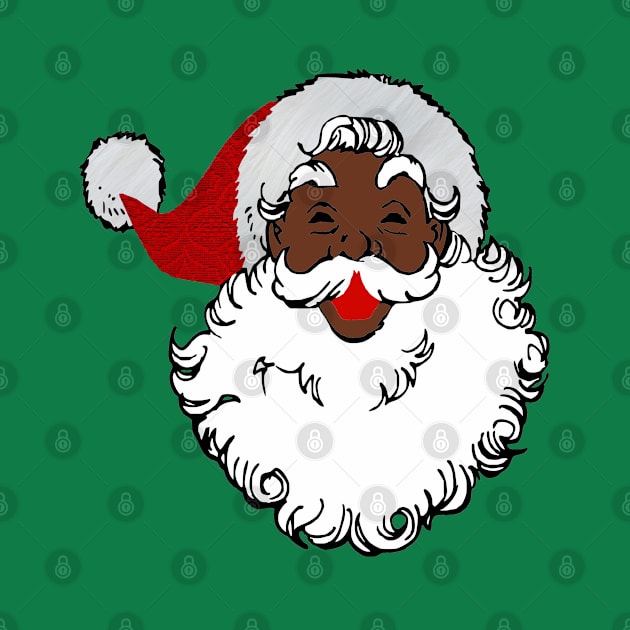 christmas black santa claus xmas by gossiprag