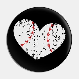 Baseball Heart Pin