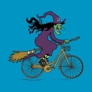 Cycling Witch , Cyclist Witch, Biker Witch, Rider Witch, Funny Halloween Pun For Cyclist and Cycling Lovers T-Shirt