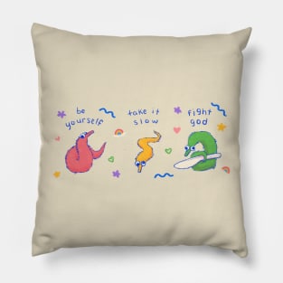 worm on a string Pillow