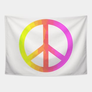 PEACE Sign Yellow Pink Tapestry