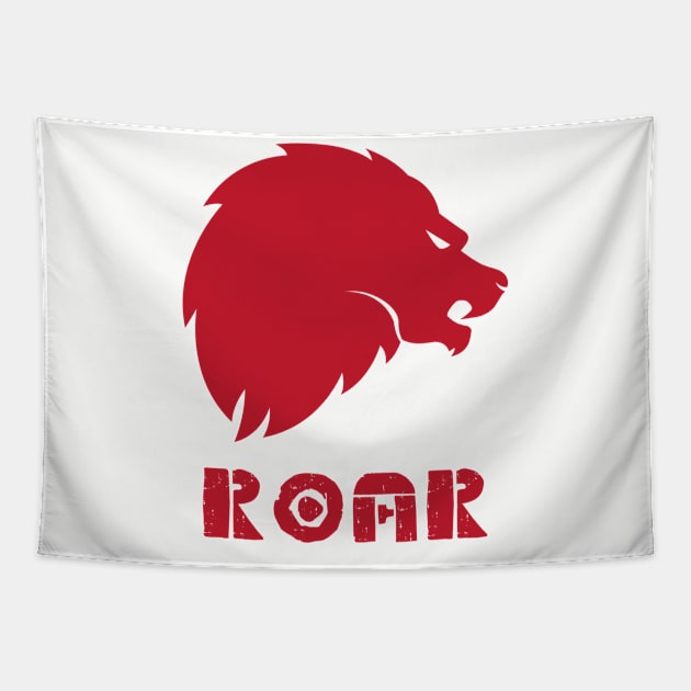 Lion Roar Tapestry by Abeer Ahmad