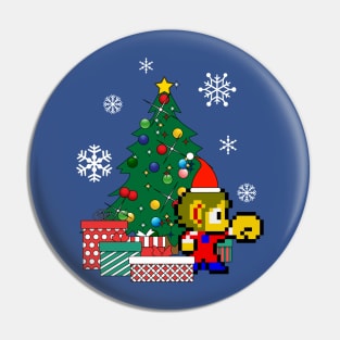 Alex Kidd Around The Christmas Tree Pin