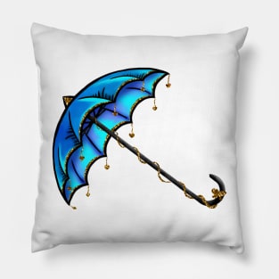 Beautiful Blue Umbrella Pillow