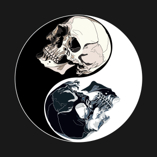 Skull Yin Yang symbol T-Shirt