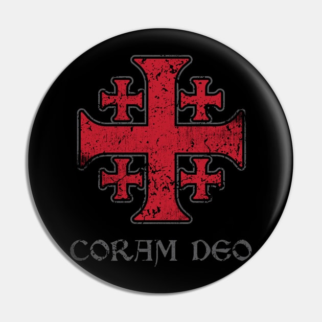 Coram Deo Jerusalem Cross Pin by jfuqua