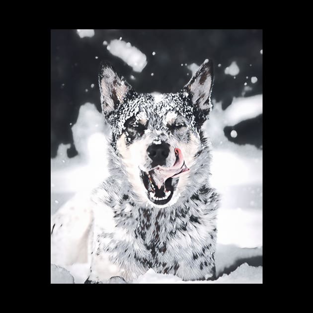 Wolf snow dog by miamia