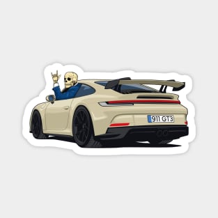 car 911 GT3 skull metal hands cream Magnet