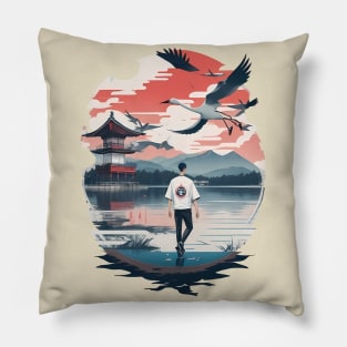 temple by the river Pillow