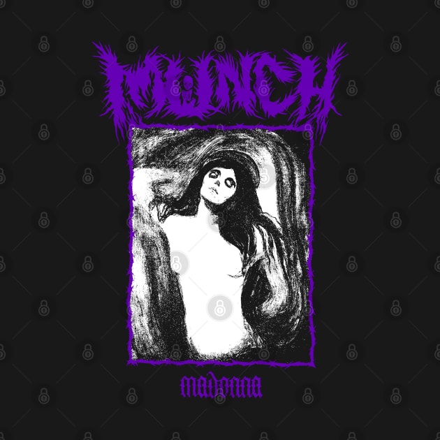 Edvard Munch Grindcore Lady (Purple Logo) by Artilo