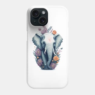 Elephant with Flowers Phone Case