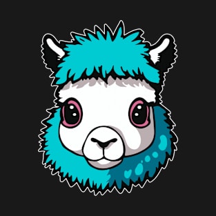 Cute Blue Alpaca T-Shirt