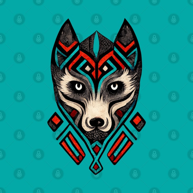 Aztec Wolf III by CatyArte