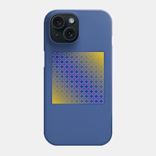 Blue and yellow colorful floral pattern Phone Case