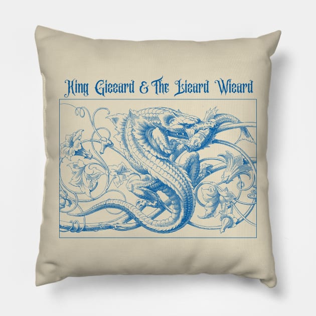 King The lizard wizard Pillow by Anjiang_x