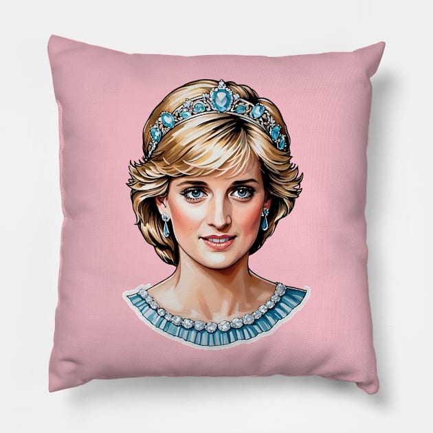 Princess Diana Pillow by Sobalvarro