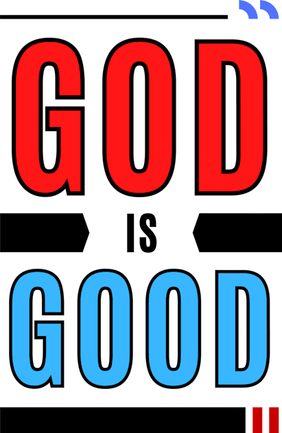 God Is Good | Christian Typography Kids T-Shirt by All Things Gospel