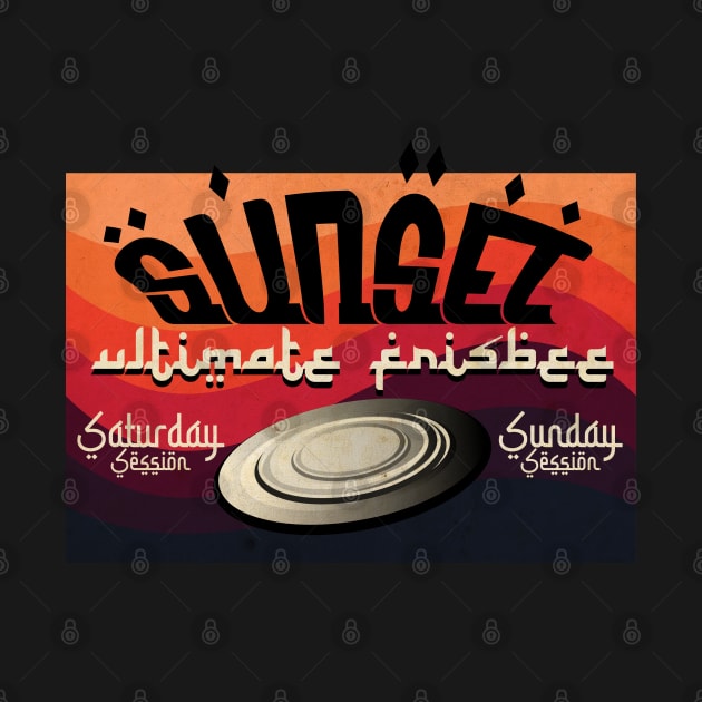 Sunset Ultimate Frisbee by CTShirts