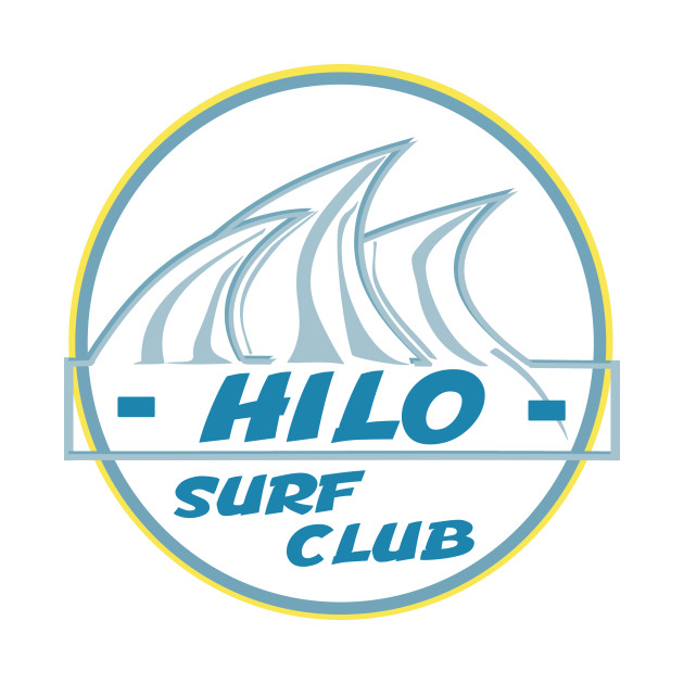 Hilo Surf Club Logo (Left Pocket and Back) T-Shirt by net_ha_ha_ha