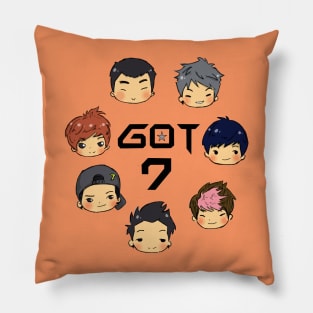 got7 full personel character Pillow