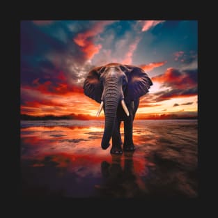 Elephant at Sunset T-Shirt