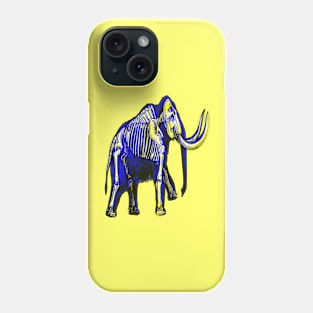 Mammoth Skeleton Interactive Yellow&Blue Filter T-Shirt #2 By Red&Blue Phone Case