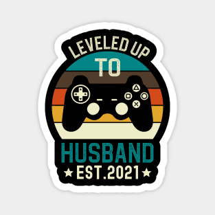 Leveled Up to Husband Est 2021 Magnet