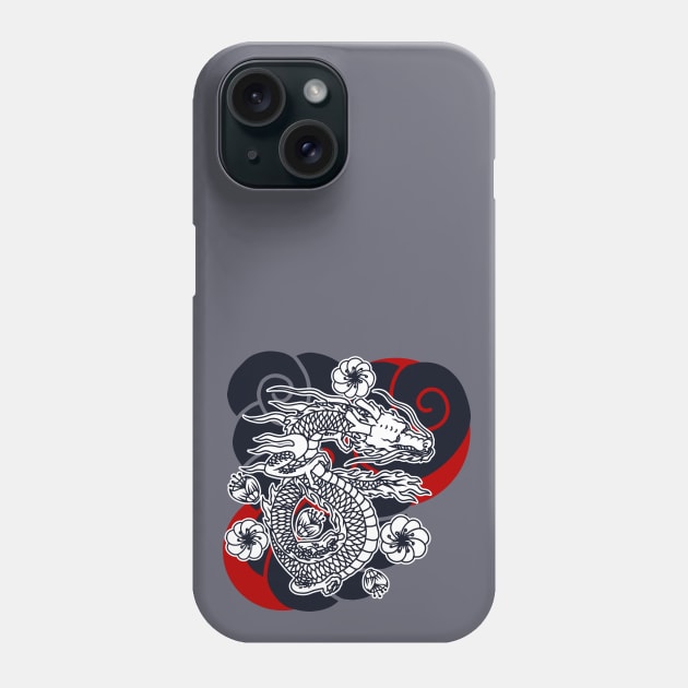 Japanese Dragon Phone Case by LoenaStudio