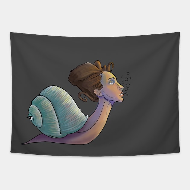 Snail Gal Tapestry by Yeti Slang 