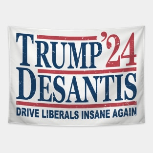 Vintage Donald Trump Ron DeSantis 2024 Tapestry