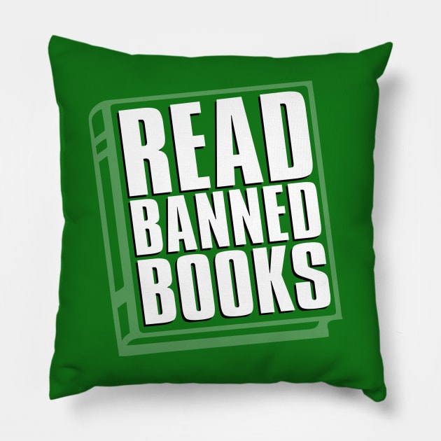 Read Banned Books Pillow by Jimb Fisher Art