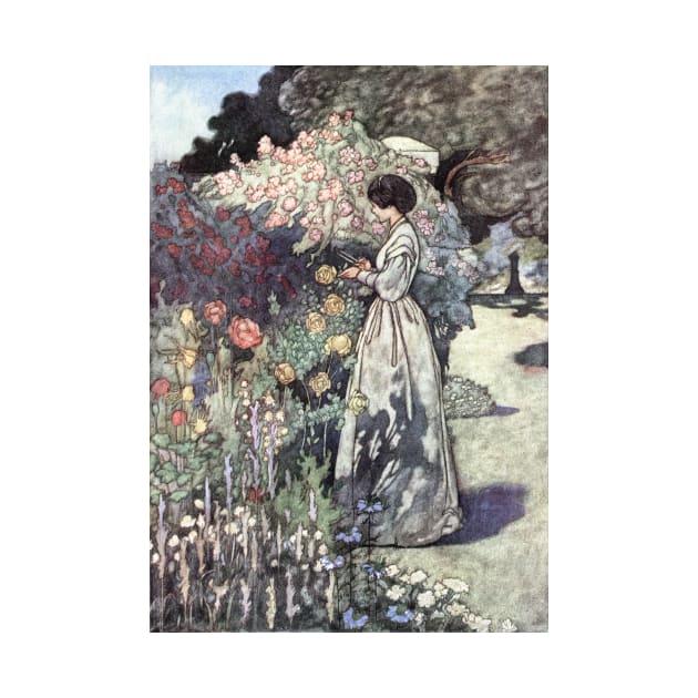 The Old-Fashioned Garden by Charles Robinson by vintage-art