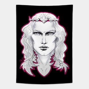 Fairy King in Red Rose & Black Tapestry