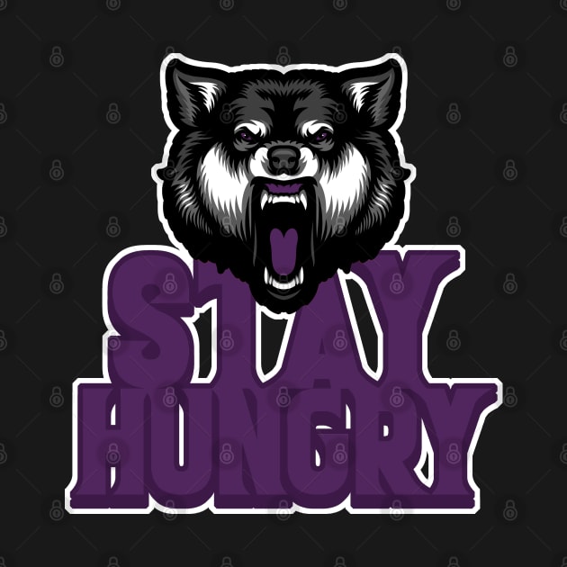 Stay Hungry Court Purple by funandgames