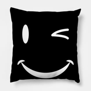 Smile Wink Humor Graphic Novelty Sarcastic Funny Sarcasm Pillow