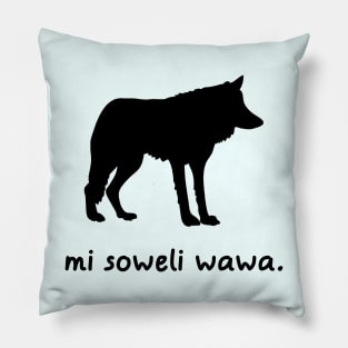 I'm A Wolf (Toki Pona) Pillow