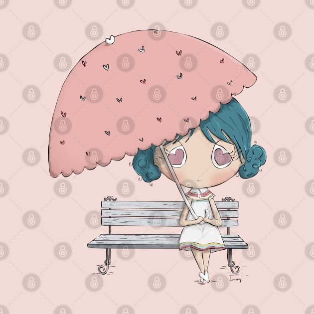 Girl On A Bench by Lmay