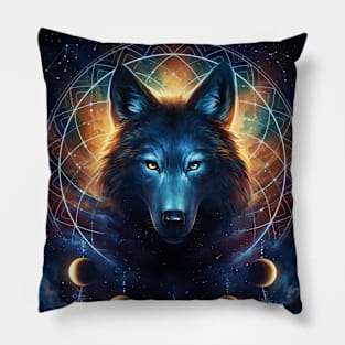 Dreamcatcher Wolf Pillow