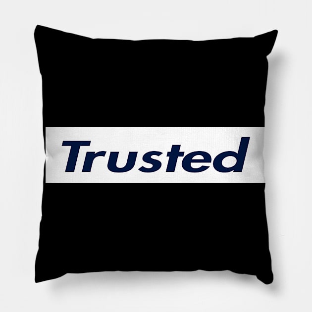 SUPER LOGO TRUSTED Pillow by LAVA-ROMA-NOVA