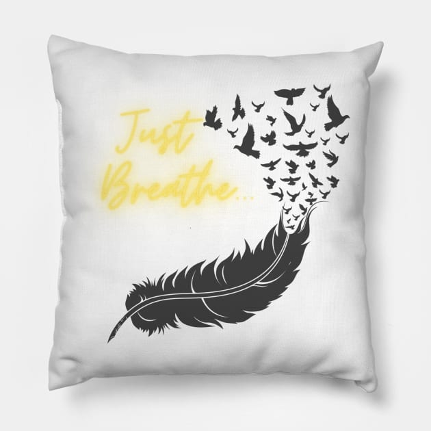 Just Breathe Flying Away Pillow by MissV