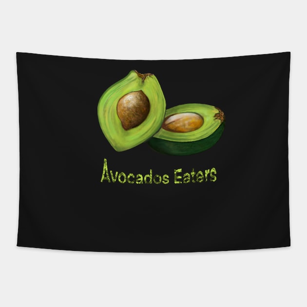 Avocados Eaters Tapestry by Almanzart