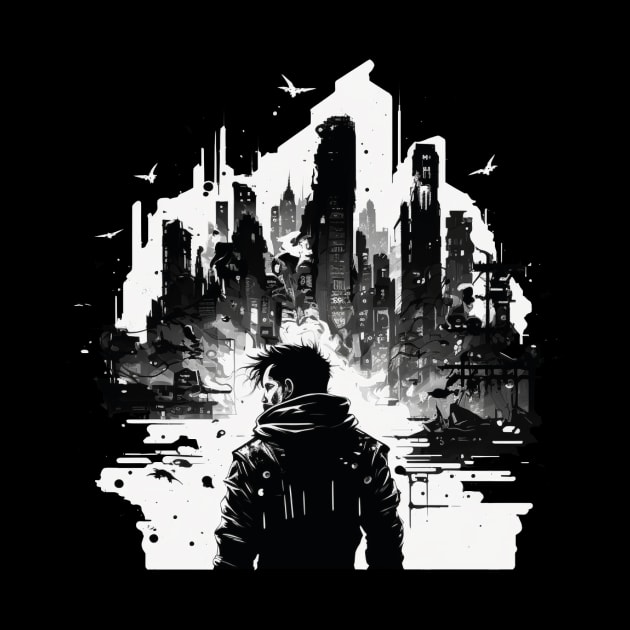 cyber black-white by Shirtocracy