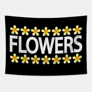 Flowers typography design Tapestry