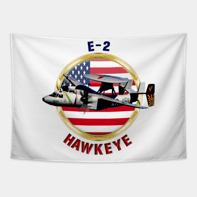 E-2 Hawkeye USA Tapestry by MilMerchant